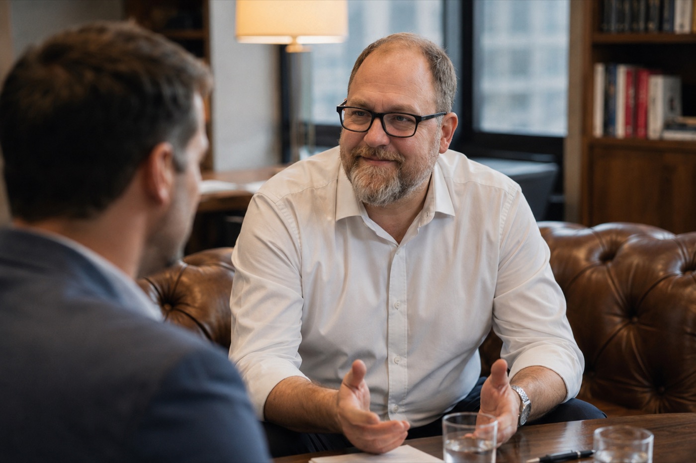 Andy Jackson advising a business owner