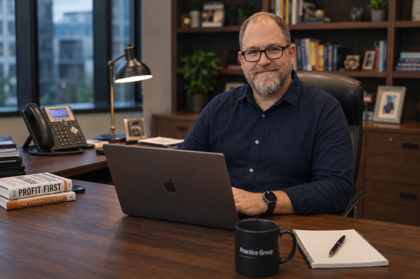 Andy Jackson at his desk